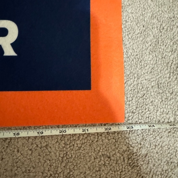 NFL Denver Broncos Felt Pat Fry Sign Football Decor - Picture 3 of 6